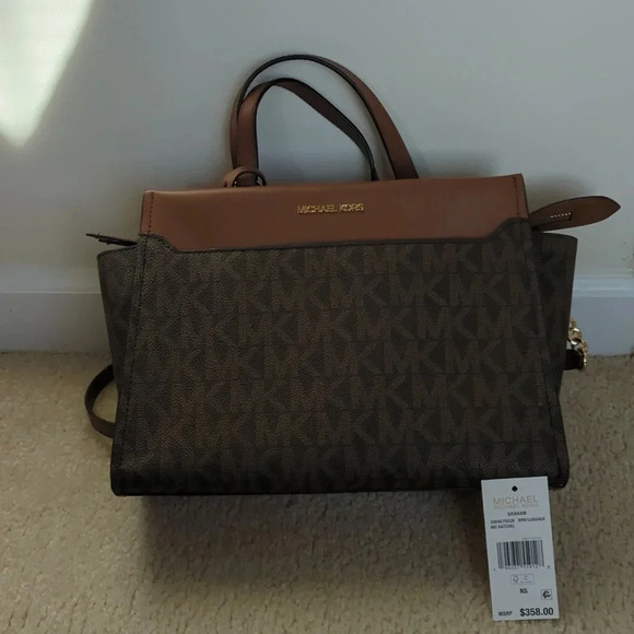 MICHAEL Michael Kors Graham Monogram Medium Satchel Bag - Picture 6 of 10